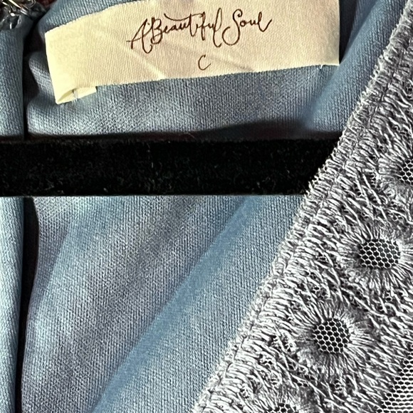 Chic Lace Maxi Dress in Soft Blue - Picture 7 of 7